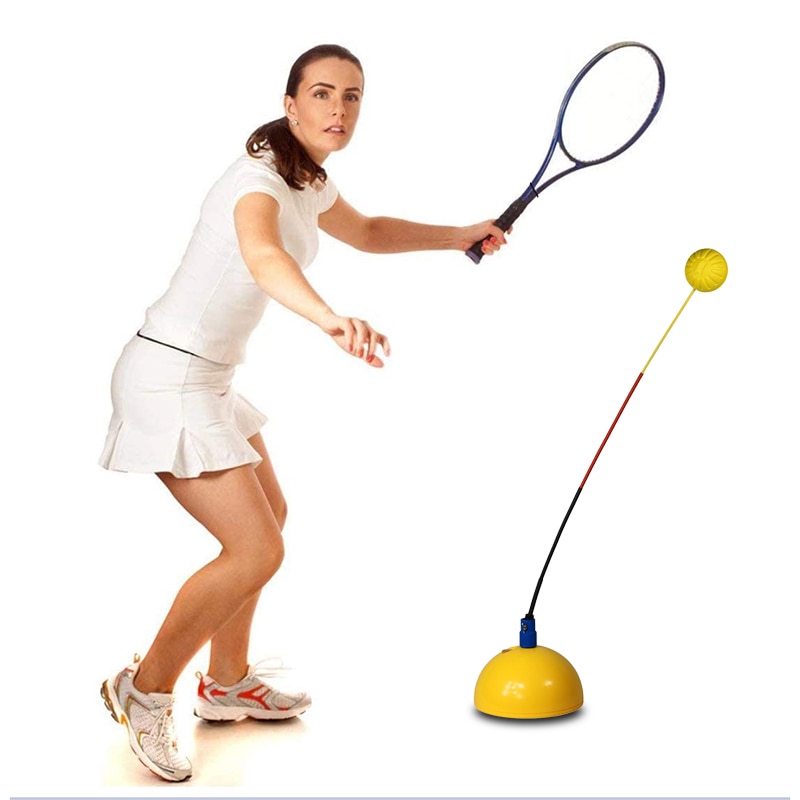 Soft rod tennis træner maskine tennis praksis værktøj hit træningsmaskine tennis ketcher træningsudstyr hjemme gym