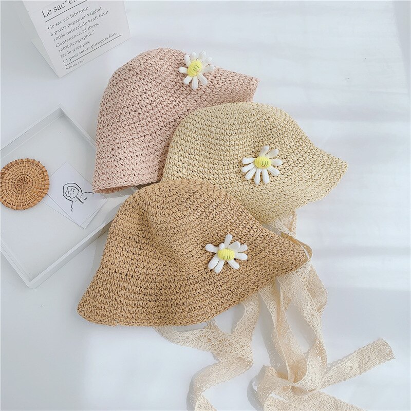 Sommar barns stråhatt tjejer hatt solkräm solhatt sommar baby solhatt söt prinsesshatt