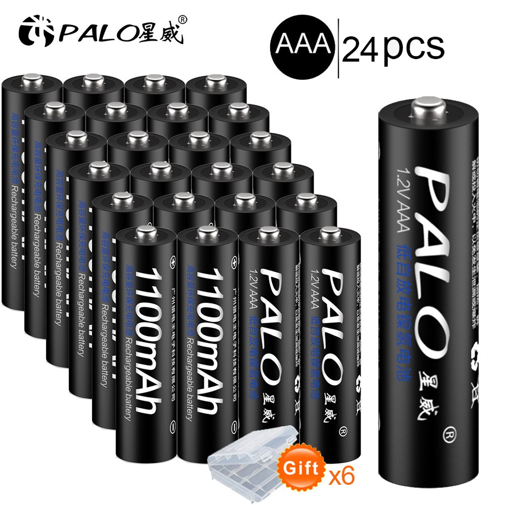 PALO 4-24pcs 1.2v NIMH AAA Battery 3A 1100MAH AAA ... – Grandado
