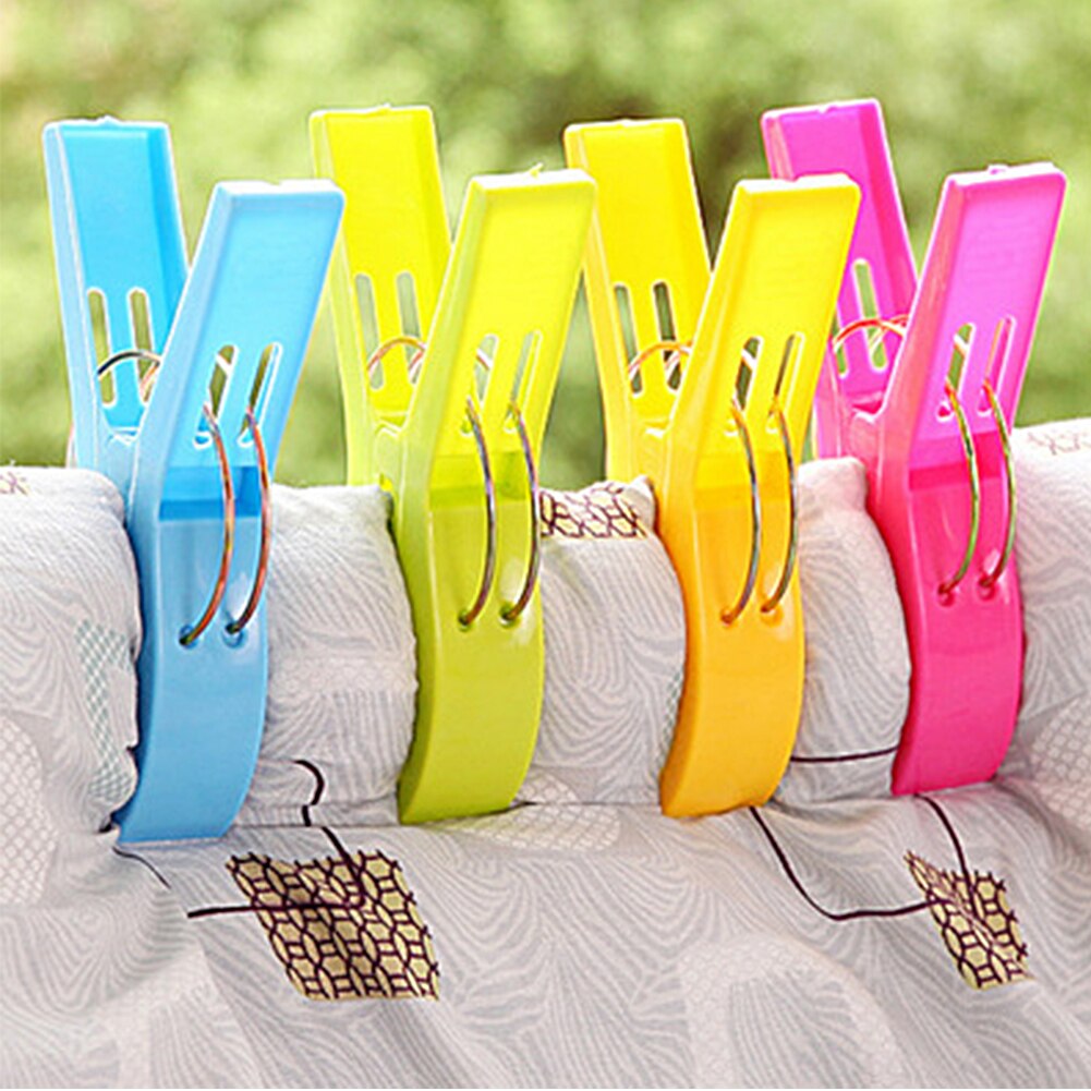 Strand Handtuch Clips, Große Kunststoff Winddicht Kleidung Hängen Anbindung Decke Klemme Halfter für Strand Stuhl, 4 stücke