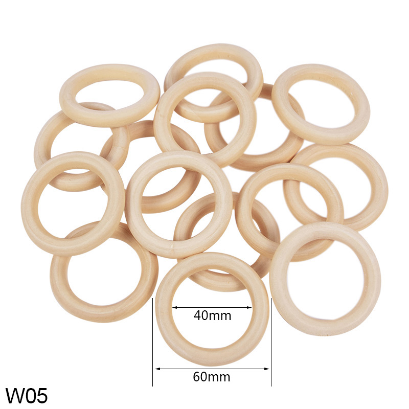 Anillos de madera sin terminar, varios tamaños, anillos circulares de madera Natural de Color sólido para joyería artesanal de macramé, aros de madera decorativos: Gris claro