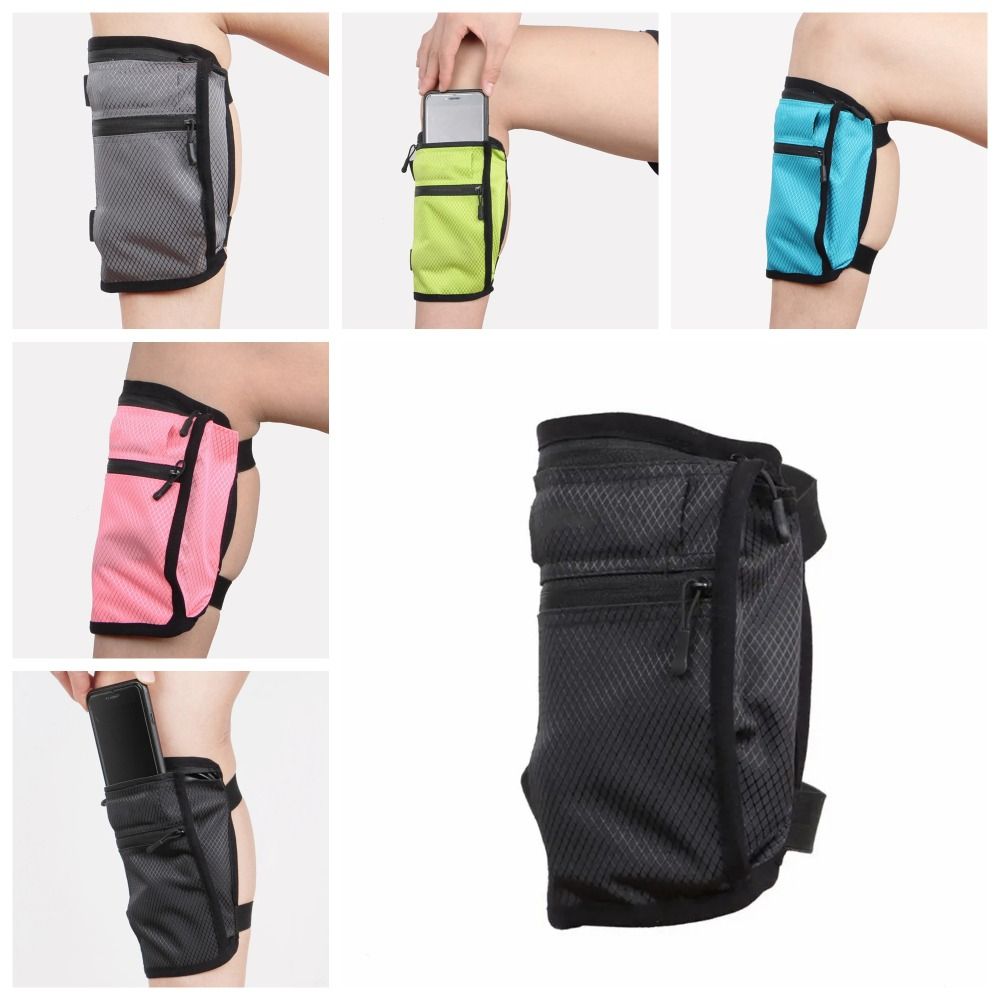 Nylon draussen Wadenbeintasche Wasserdichte Rutschfeste Beintasche Praktische Verstellbare Lauf-Handytasche praktisch-Zubehör