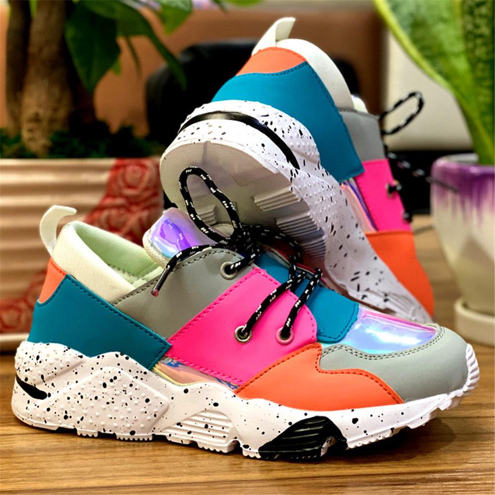 Karinluna , , cordones de zapatos coloridos, zapatos planos de mujer con plataforma, atados a la cruz, zapatillas de deporte informales INS, calzado de mujer