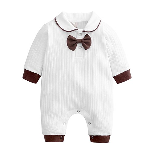 Lente herfst baby jumpsuit een stukken baby verjaardagsfeestje trouwjurken gentleman lange mouwen boy kleding Rompertjes SR393: 001 / 6m