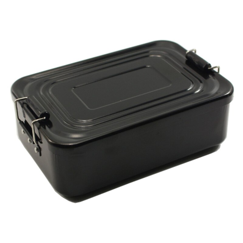 Lunch Box Outdoor Lunch Box Bento Box Portable Lunch Box Large Capacity Lunch Box Aluminum Alloy: Black