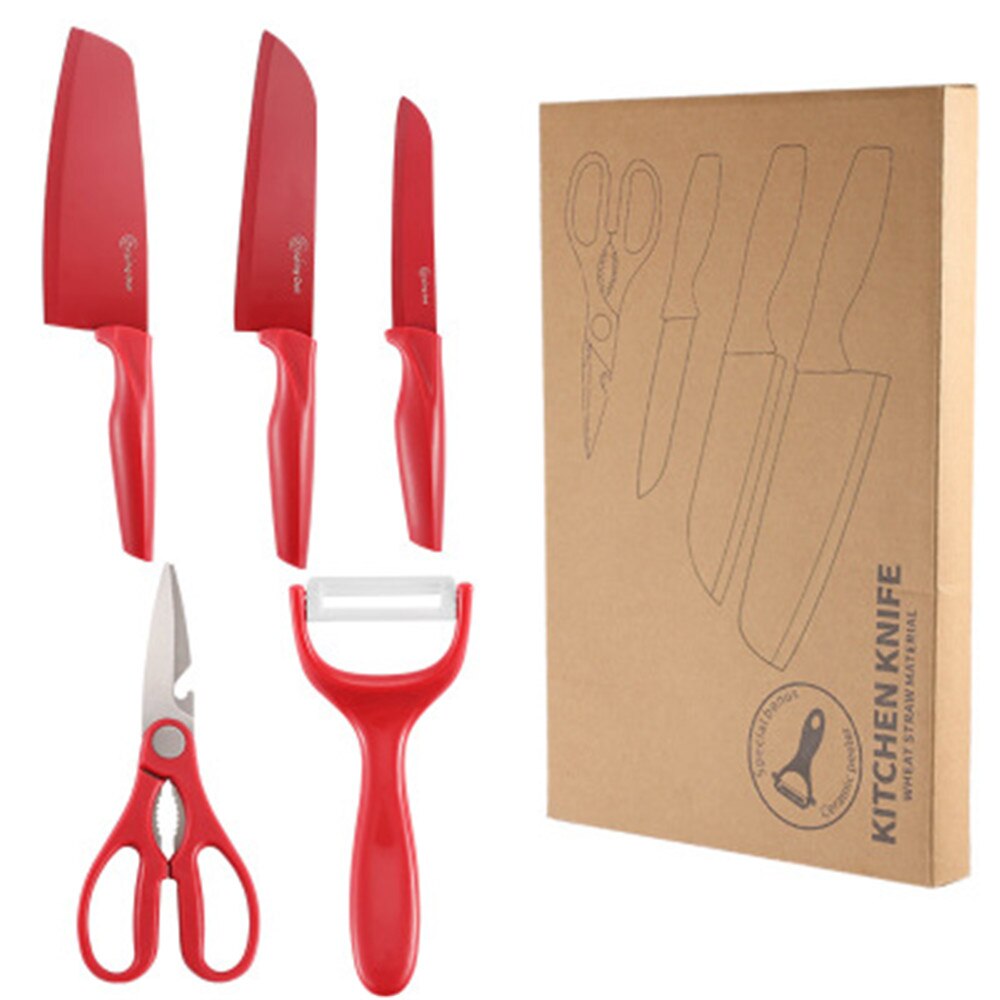 stainless steel kitchen Knife Chef fruits vegetable Exquisite Multi-purpose cleaver durable scissors Slicing Scraper set