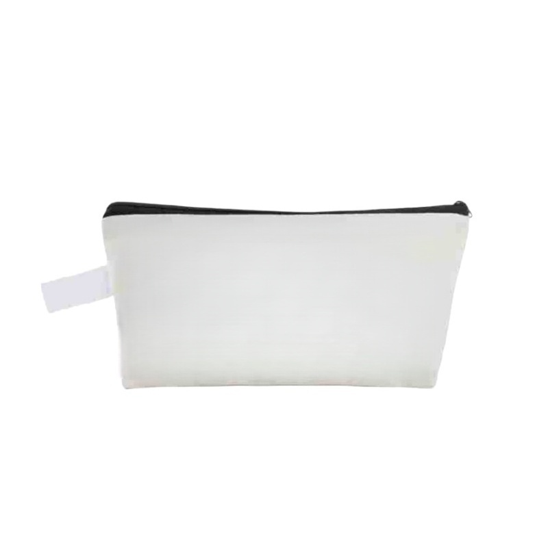 StoBag 10pcs Colorful Canvas Cotton Bag with Zipper Handheld Cosmetic Stationery Package Storage Makeup Handbag Portable Pouches: black