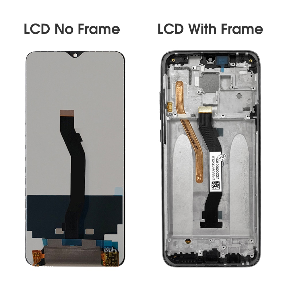 6.53 "Voor Xiaomi Redmi Note 8 Pro Lcd Scherm Touchscreen Montage Voor Redmi Note8 Pro M1906g7i Scherm Vervanging Met Frame
