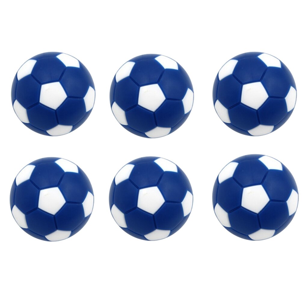 6 pakke sports fodboldbold udskiftningskugler - mini fodboldkugler bordfodboldkugler 32mm -  flere farver: Blå