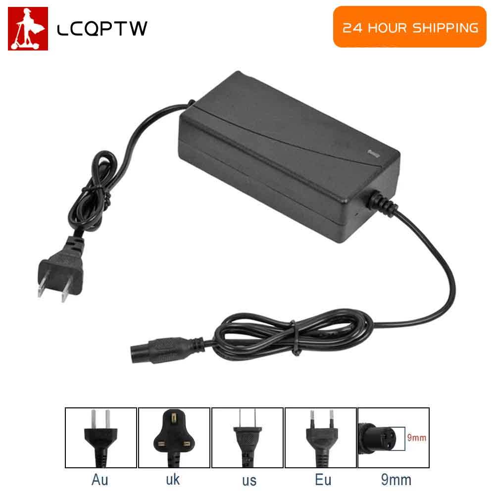 Li ion Chargers Accessories 42v 2A Lithium Battery Charger for Hoverboard Self-Balancing E-Bike Scooter Bicycle