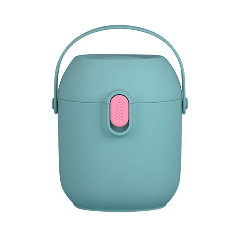 Conteneur de lait en poudre Portable pour bébé 450ML, conteneur alimentaire multifonctionnel hermétique, boîte de stockage de snacks de céréales avec cuillère: Peacock blue
