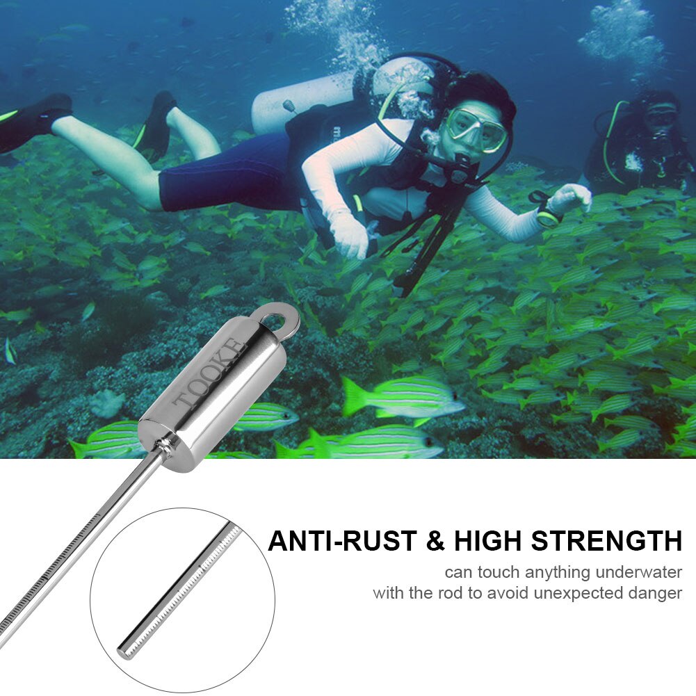 Scuba Diving Point Rod Stainless Steel Scuba Dividing Stick Pointer Rod with Lanyard Underwater Water Sports Pool & Accessories