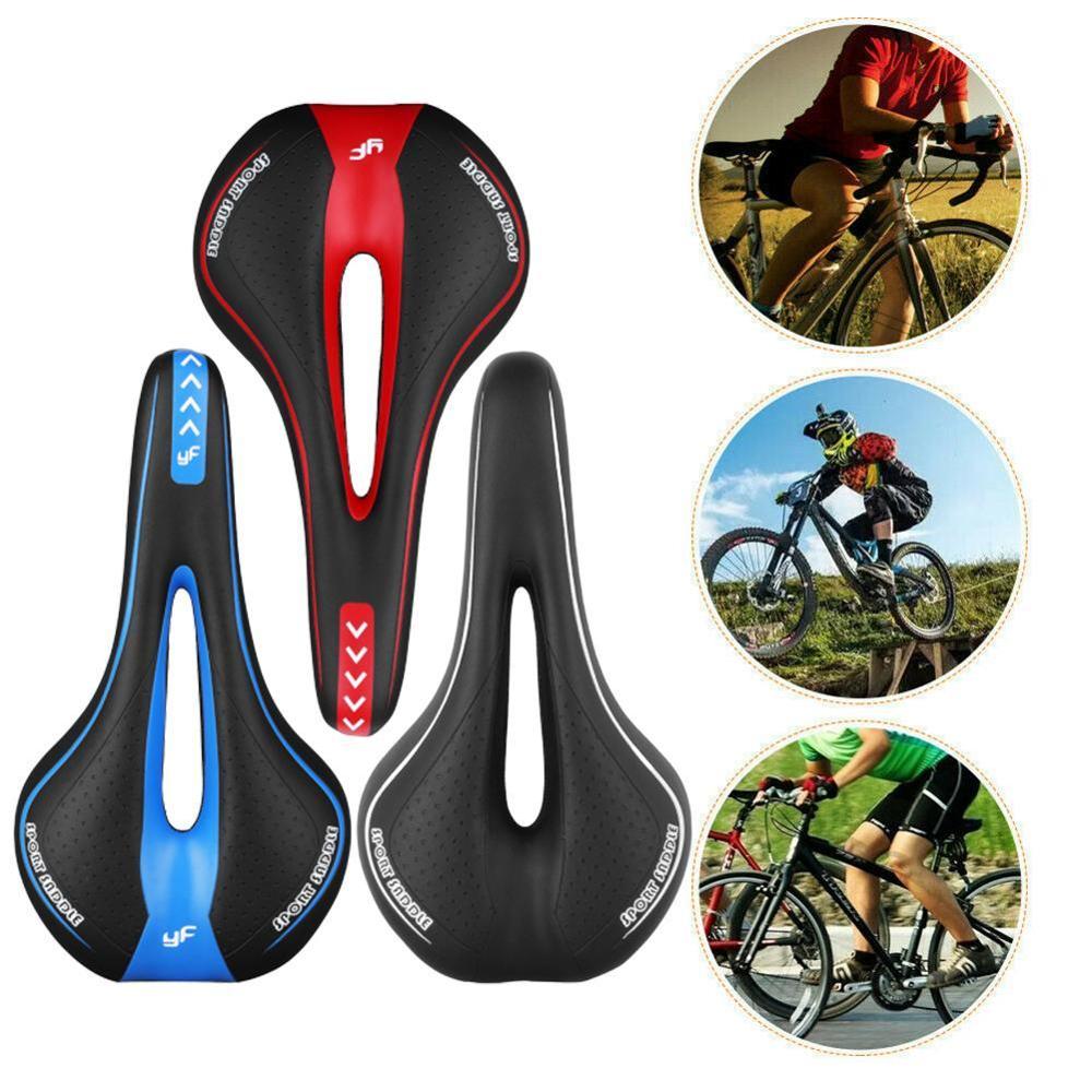 1pcs Outdoor road mountain bike bicycle riding comfortable leather cushion saddle seat W9Y3