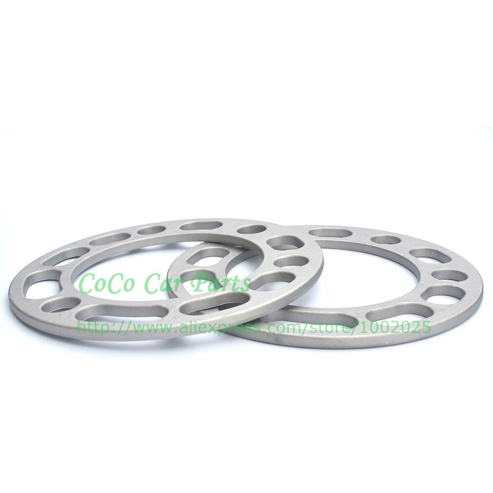 2 stk. 6mm aluminiumsafstandsskiver af aluminium shims plader til 5 x 139.7 & 6 x 139.7 id = 108mm