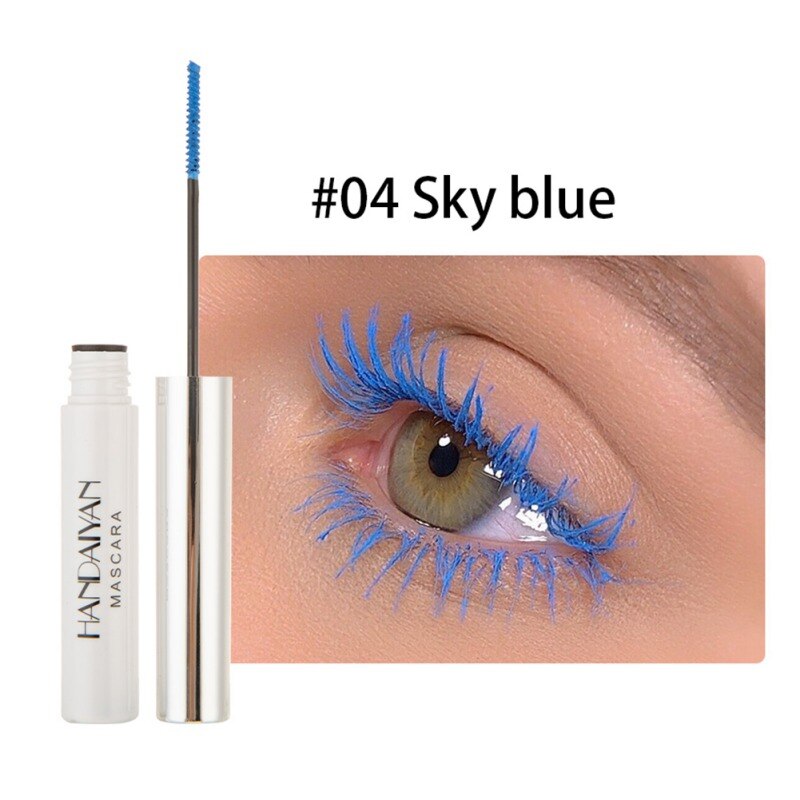 Blå grøn rød lilla sort hvid blæk mascara hurtigtørre øjenvipper krølle forlængelse makeup vandfast mascara øjenvipper: 04