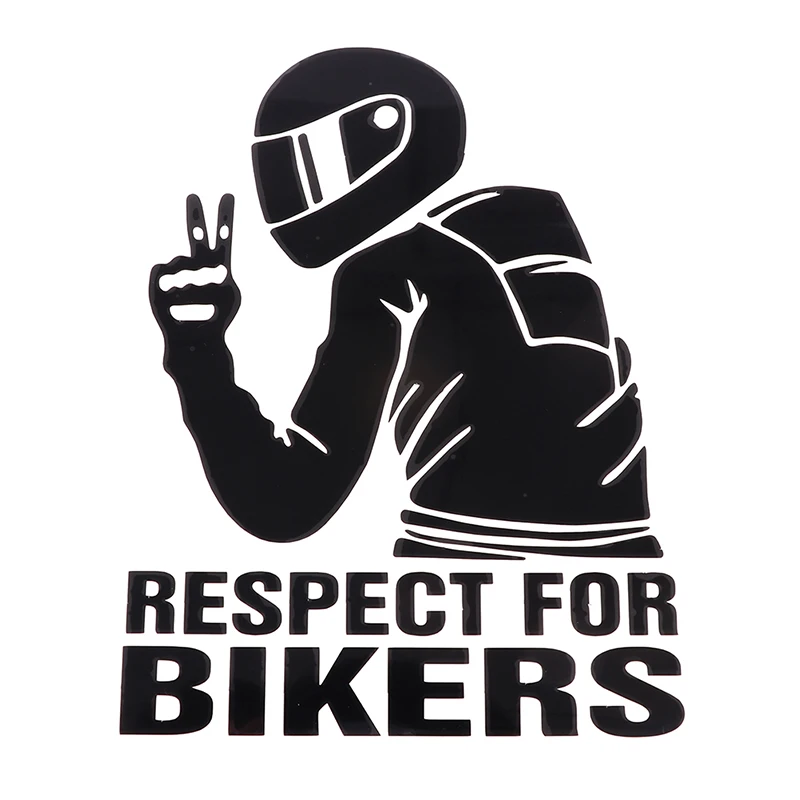 1pc 15x11CM Respect Biker Sticker voor op auto motorfiets vinyl 3D stickers motorfiets vinyl 3D stickers en stickers Moto stickers: Oranje