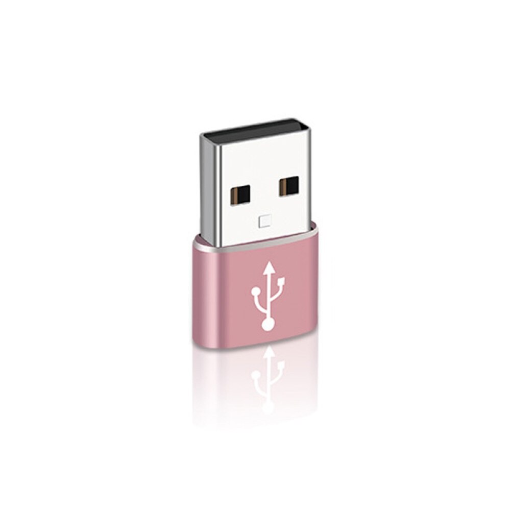 Mini Typ-C Weibliche zu USB 3,0 Männlichen Adapter Daten Transfer Ladung OTG Anschluss: Rosa