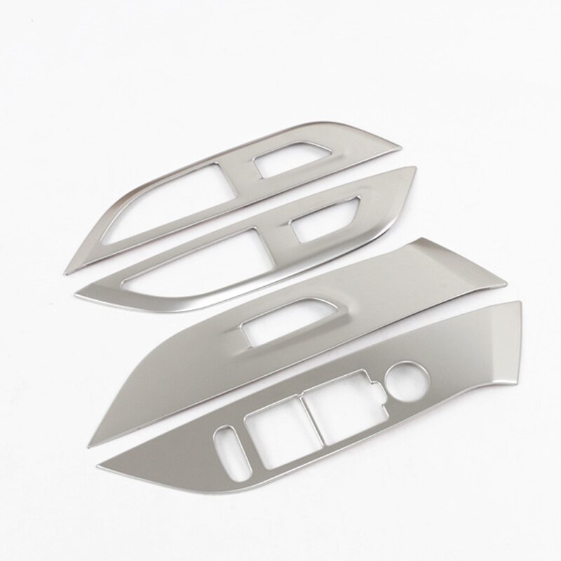 Door Handle Window Button Panel Stainless Steel Decorative Cover For Peugeot Car Accessories: Silver