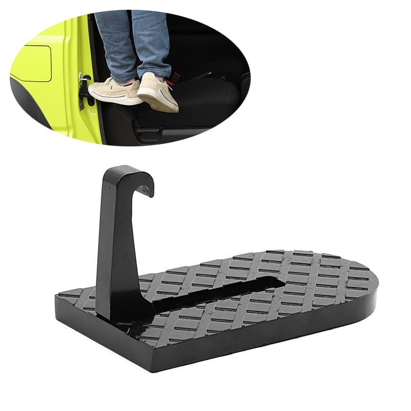 For Suzuki Jimny JB74 Foldable Car Door Step Pedal Auto Rooftop Luggage Ladder Hooked Foot Pegs Doorstep Safety Hammer