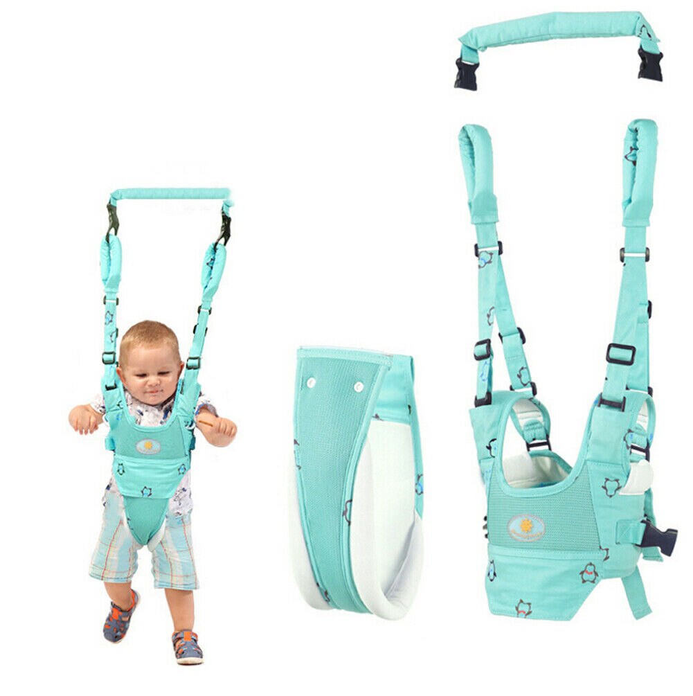 Recién llegado, andador para bebé, arnés para bebé, correa para niños, cinturón para caminar para bebé, seguridad infantil: Light blue