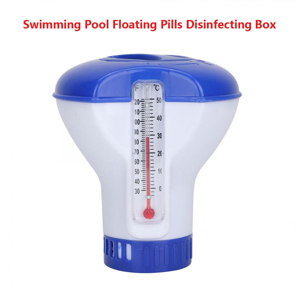 distributore di linguette galleggianti per cloro e bromo da 5 pollici con termometro distributore di cloro chimico galleggiante per piscina