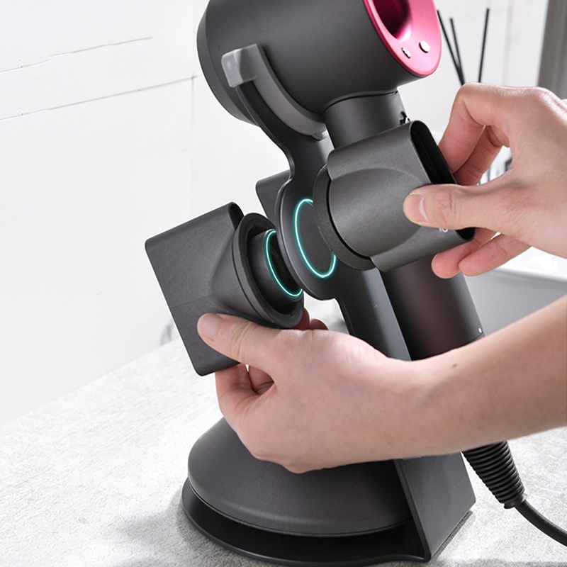 Practical Suitable for Dyson Hair Dryer Stand Vertical Punch-Free Barber Shop Dyson Hair Dryer Countertop Storage Rack