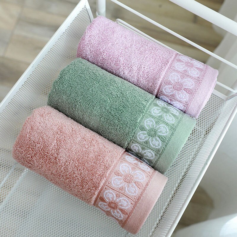 Bamboo Fiber Jacquard Rectangle Face Towel Solid Color Soft Absorbent Bath Towel Daily Merchandise Clean Product Home Textile