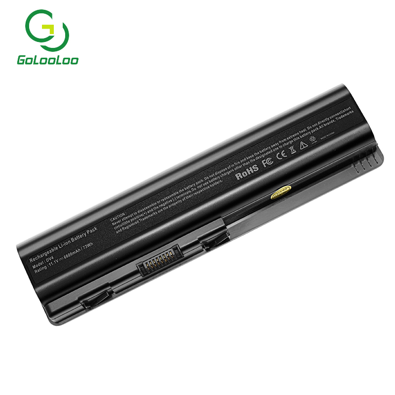 Gololoo 6600MAh 6CELL Laptop Battery for HP Pavilion DV4 DV5 DV6 G71 G50 G60 G61 G70 HSTNN-IB72 HSTNN-LB72 HSTNN-LB73 HSTNN-UB72