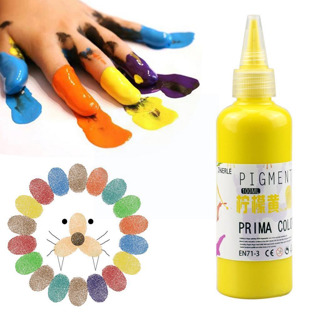 Multicolor Kindergarten School Painting Art Student Art Watercolor Paint Finger Washable Big Toddler Child Paints Diy Paint B3a4