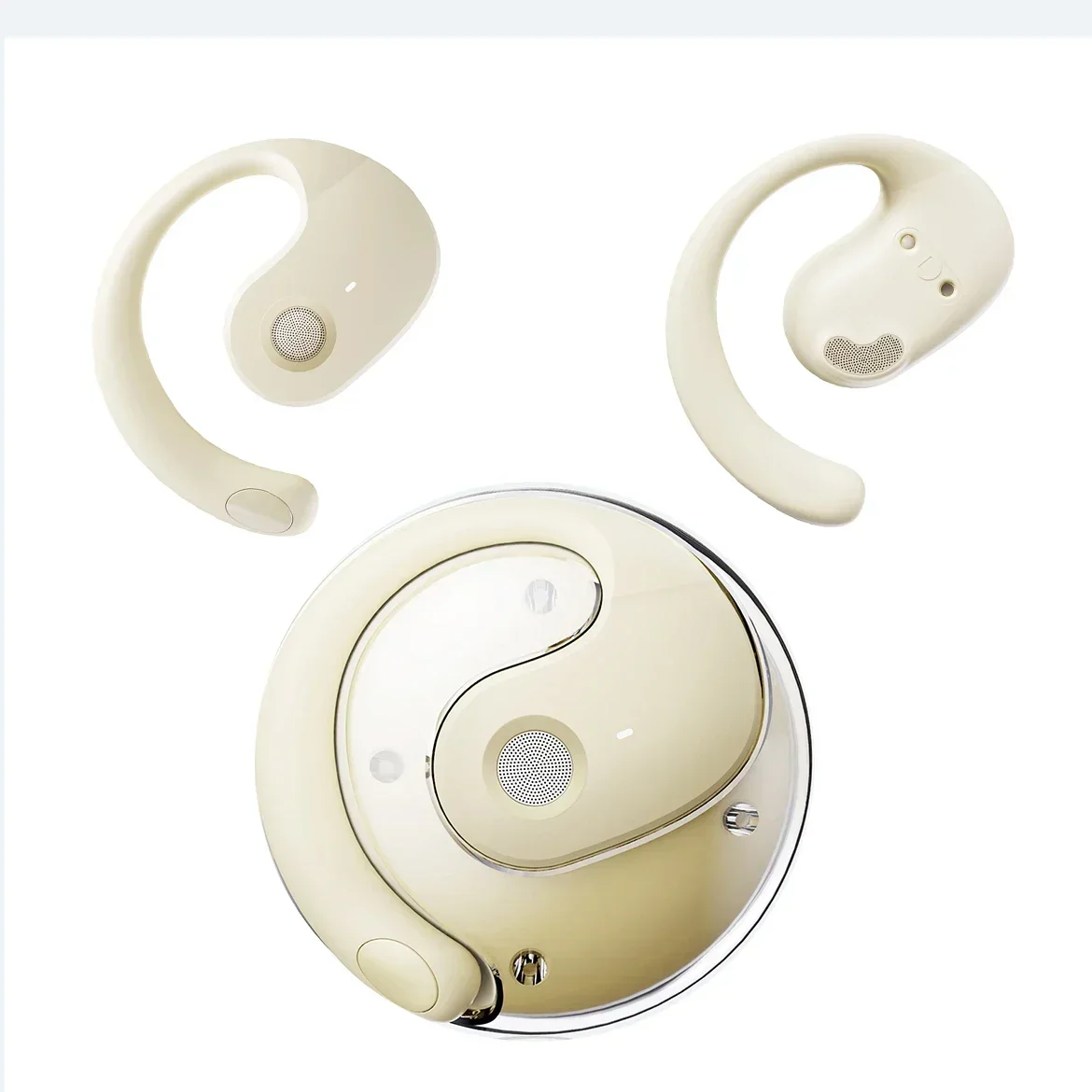 Oryginalne słuchawki BY01 OWS bezprzewodowe Bluetooth 5.3 t26 długa żywotność baterii słuchawki douszne jakość dźwięku HIFI słuchawki inteligentne połączenie HD: Różowy
