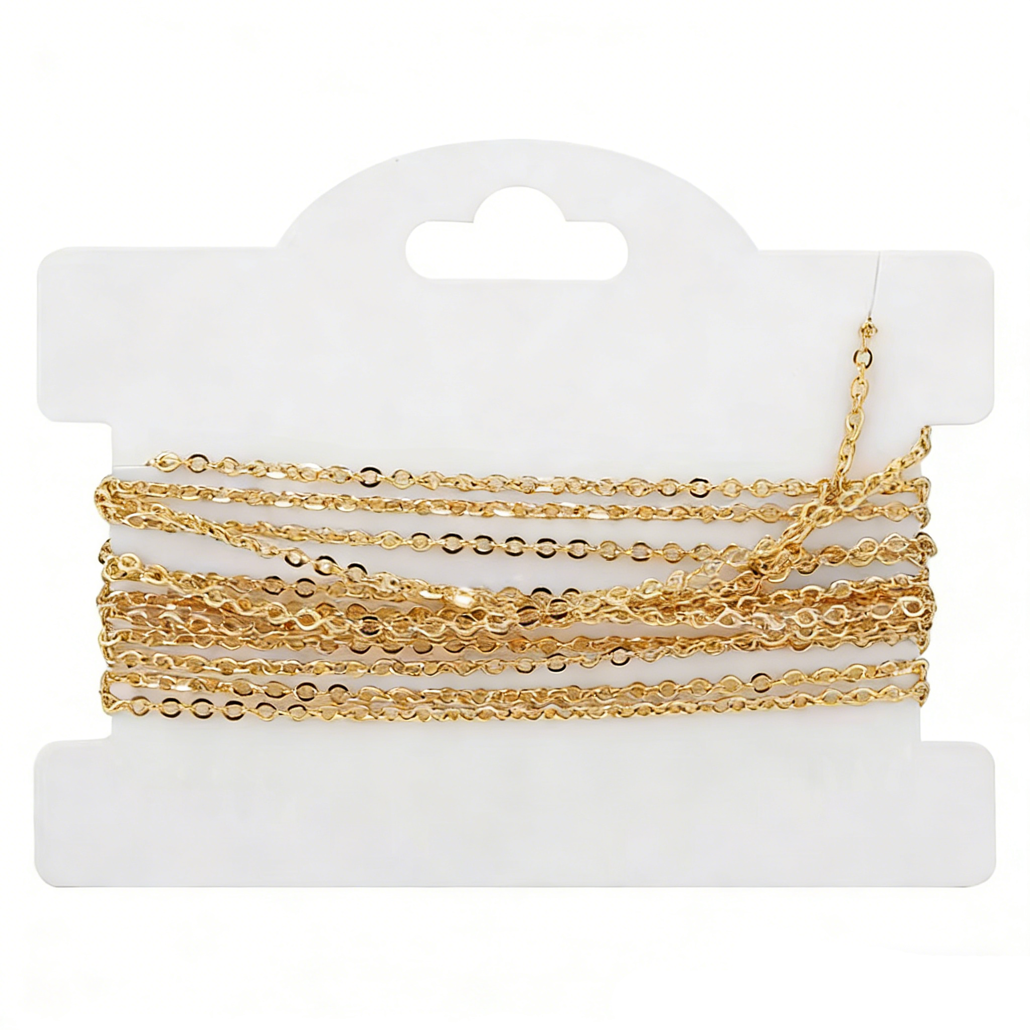 2M Edelstahlketten Bulk Halskette Erkenntnisse Komponenten Gold/Roségold Farbe Kreuz Gliederkette für DIY Schmuckherstellung