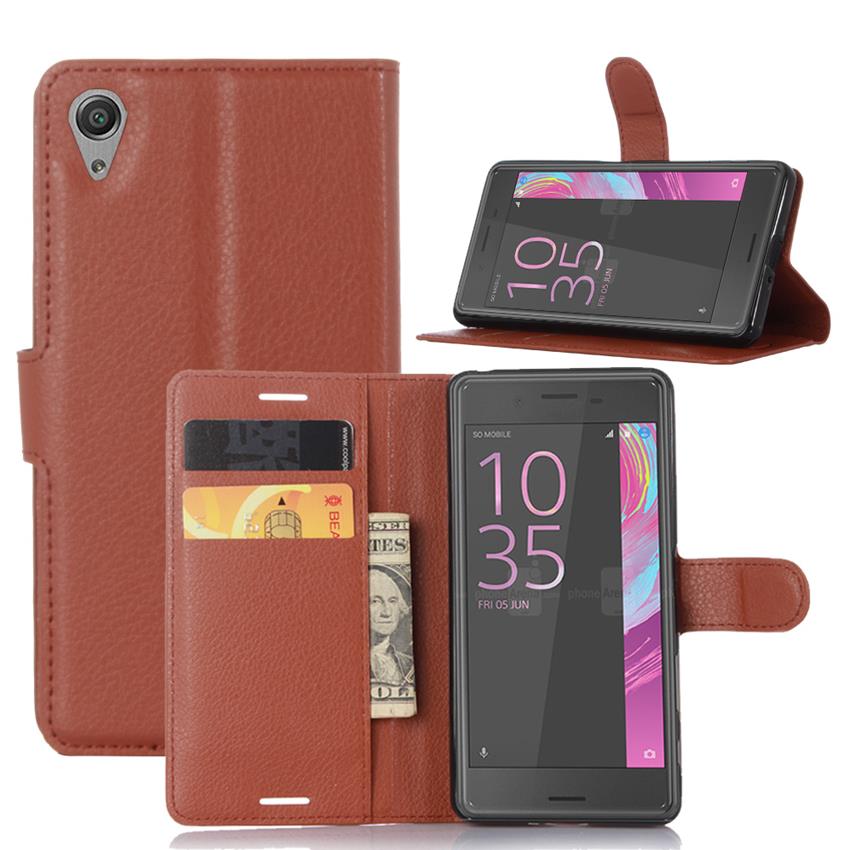 Luxury Leather Flip Case for Sony Xperia X F5121 Dual F5122 Smartphone Wallet Stand Cover With Card Holder Phone Bag Coque Funda