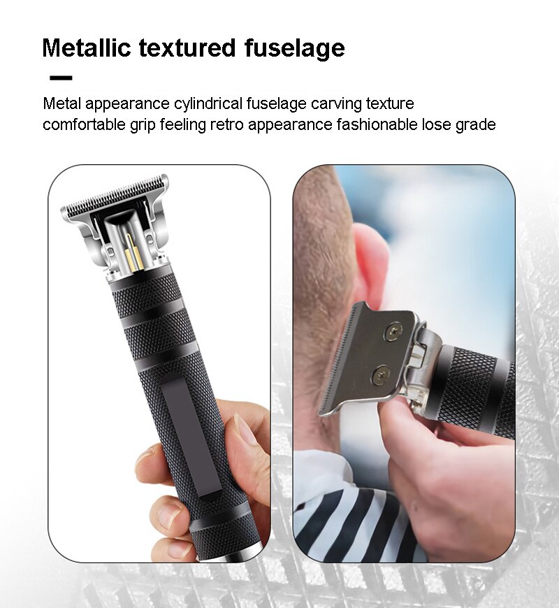 Bijgewerkt Metalen Elektrische Tondeuse Draagbare Draadloze Baard Tondeuse Professionele Usb Opladen Tondeuse Set