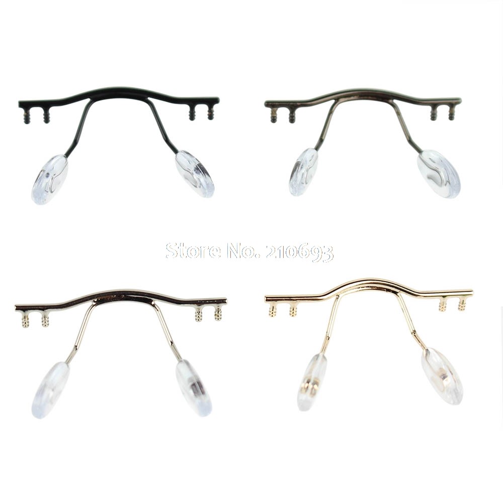 10 stücke brillen brücke gläser nase Pad Arm metall randlose optische rahmen brücke nase Pad Halfter brillen zubehör