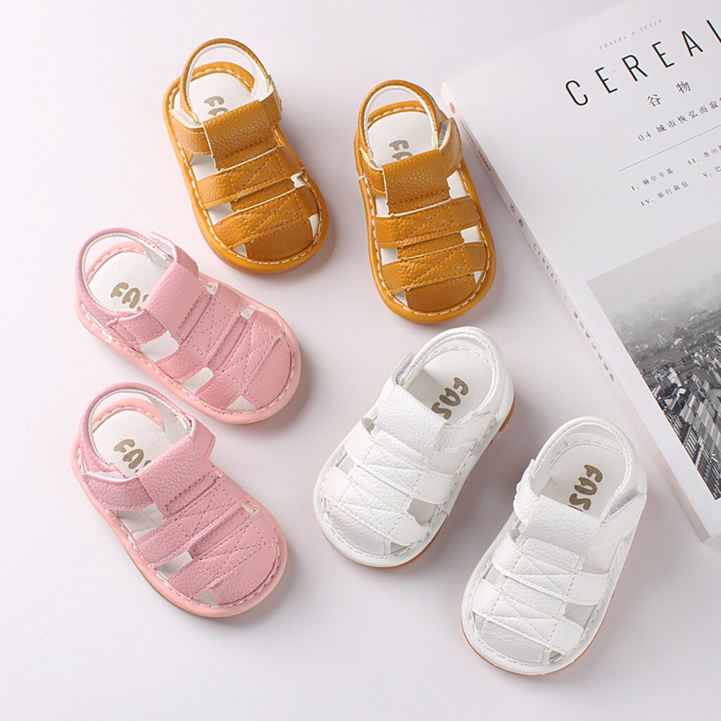 Sandalias romanas para bebés y niños recién nacidos, zapatos de suela blanda para primeros pasos, de verano, Unisex