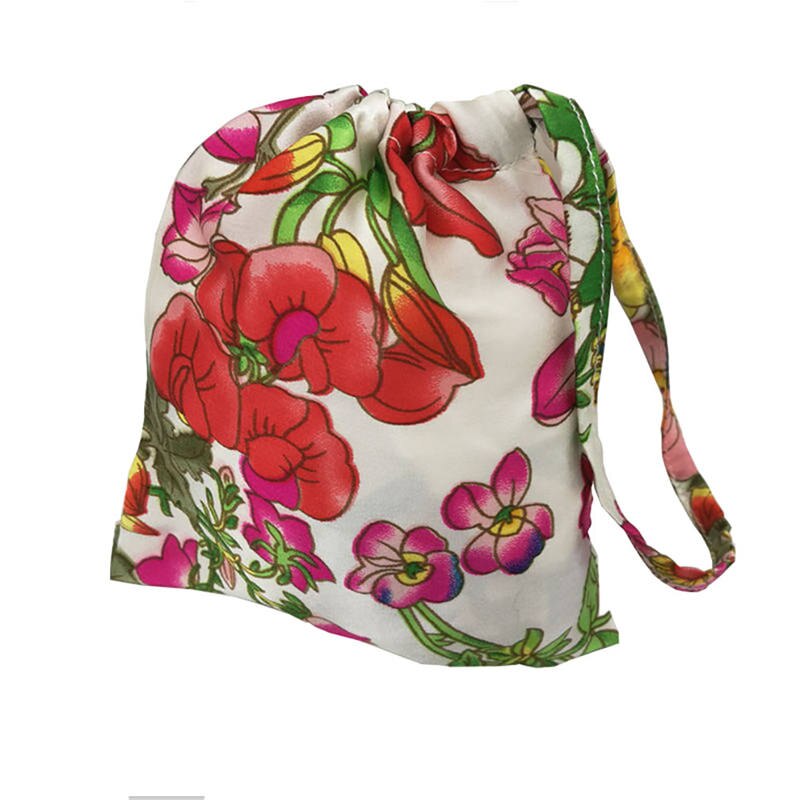 Máscara de seda 100% pura para dormir, mascarilla con patrón Floral combinado, 1 unidad, 100% bolsas de seda con cordón para viaje, ayuda para relajarse, Multicolor, 1 unidad