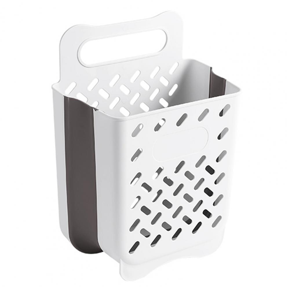 Clothes Bin Wall Hanging Dirty Clothes Oganizer Handle Organizer Basket: Grey