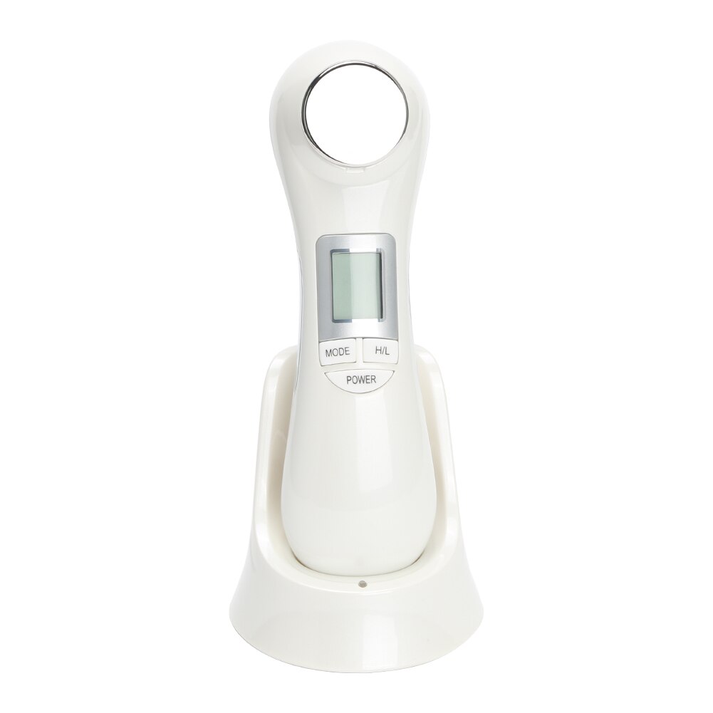 6 in1 LED RF Photon Therapy Facial Skin Lifting Rejuvenation Face Massage Machine EMS Ion Microcurrent Mesotherapy Beauty Device: White NO BOX