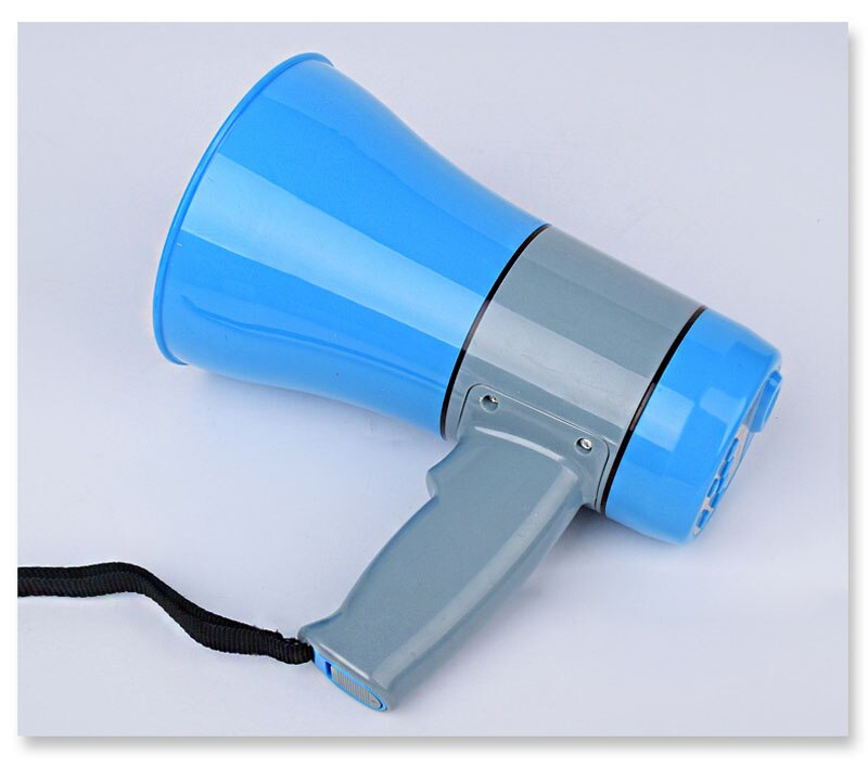 Megáfono portátil y plegable, altavoz amplificador ruidoso, grabador Bullhorn: BLUE