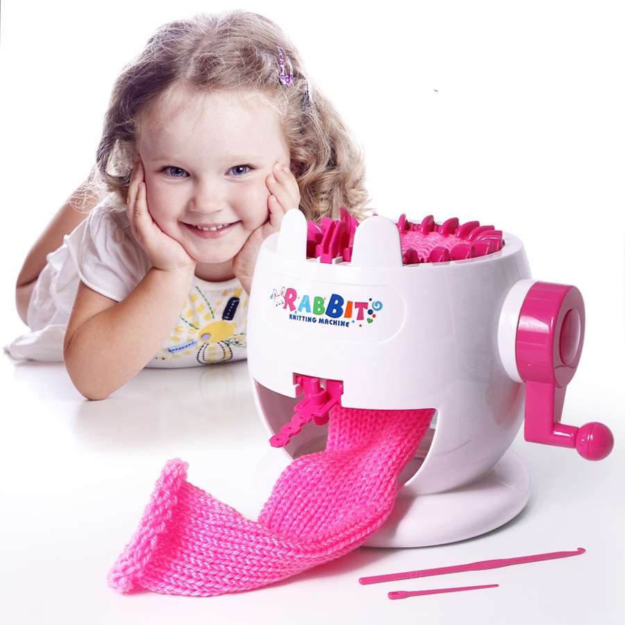 Mini máquina de tejer a mano, telar tejido para niños, juguete artesanal DIY para niñas, bufanda hecha a mano, sombrero, artes y manualidades, juguetes para niños