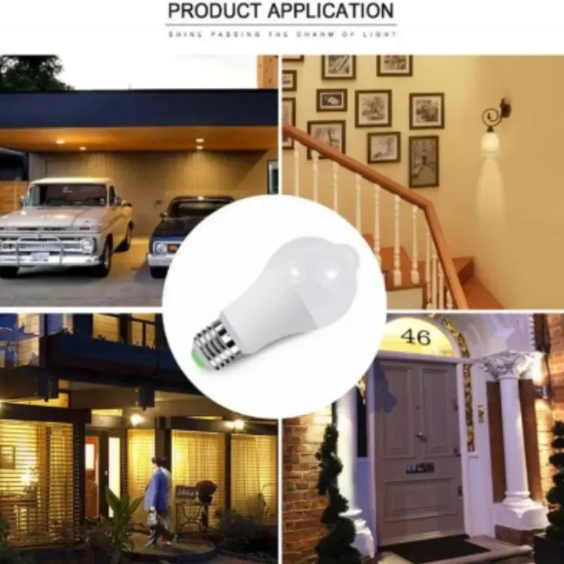 Lâmpada com Detector de Movimento Infravermelho, E27, 220V, 5W, 7W, 9W, 12W, 15W, 18W, 20W, LED PIR Motion Sensor, 1PC