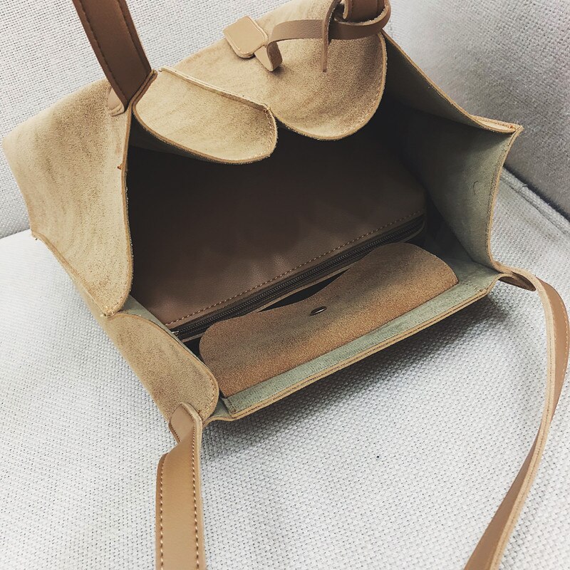 CROWDALE kobiety torba na ramię torba na zakupy dwa pasy torebka szkoła proste mody peeling duża pojemność Tote klamra projektantów