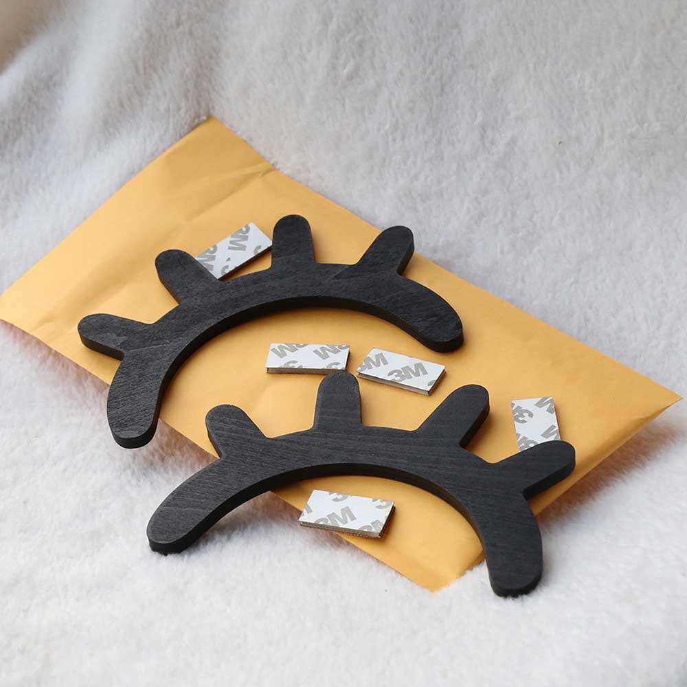 Baby Bed Bumper Ins Style Wooden Eyelashes Wall Sticker Baby Room Decor Photography Props Cartoon 5 Colors
