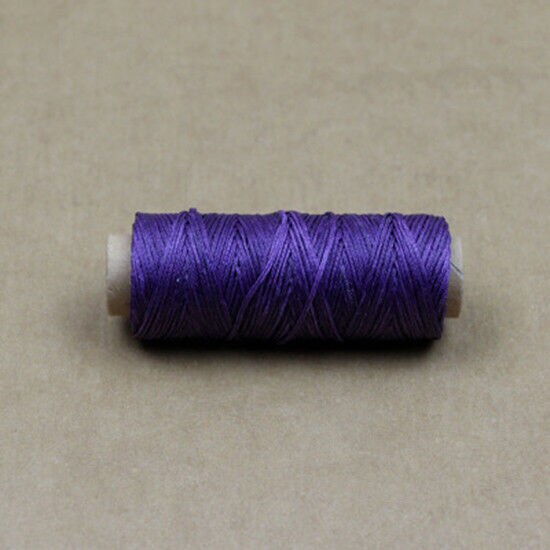 1mm Leather Sewing Flat Waxed Thread Wax String Hand Stitching Craft 50M 150D: Deep purple