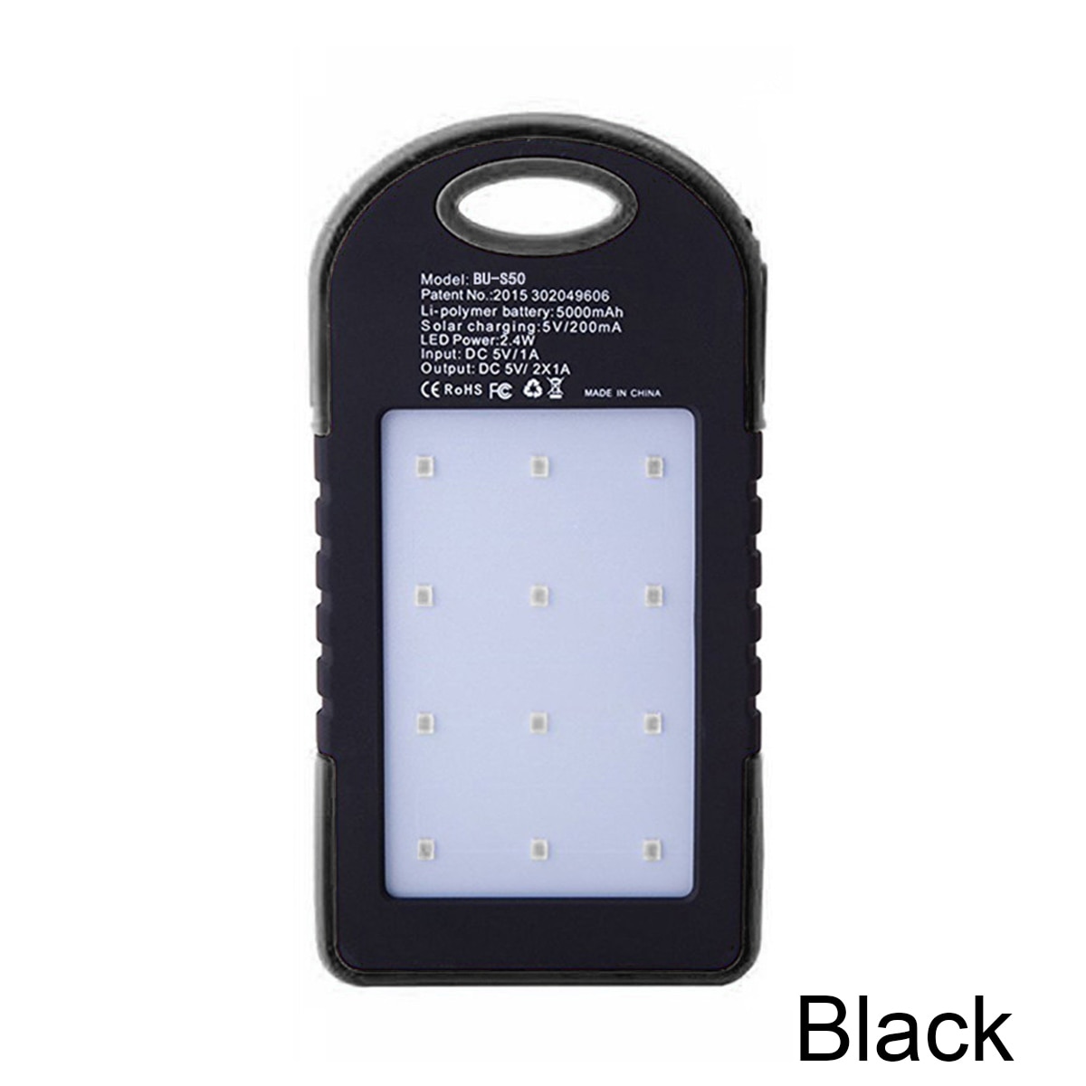 Solar Power Bank Double USB Solar Charger External Battery With LED Portable Camping Light Charger Pack for Smart Phone