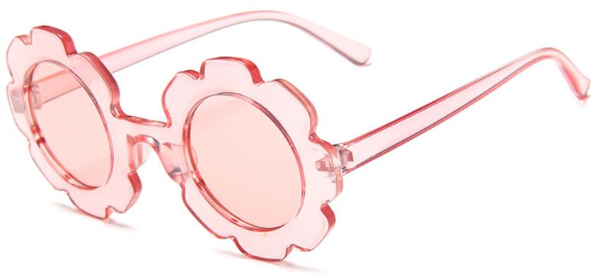 freundlicher Sonnenbrille UV400 Runde freundlicher Sonnenbrille Sommer Niedliche Party Baby Auge Gläser Kleines Mädchen Jungen Süssigkeit Farbe Gafas: C6 klar Rosa Rosa
