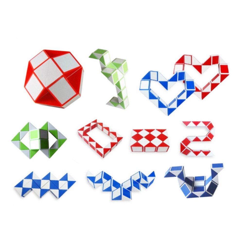 1pc Mini Snake Speed Cubes Strange-shape Magic Cube Puzzle Ruler Twist Educational Funny Toys For Children