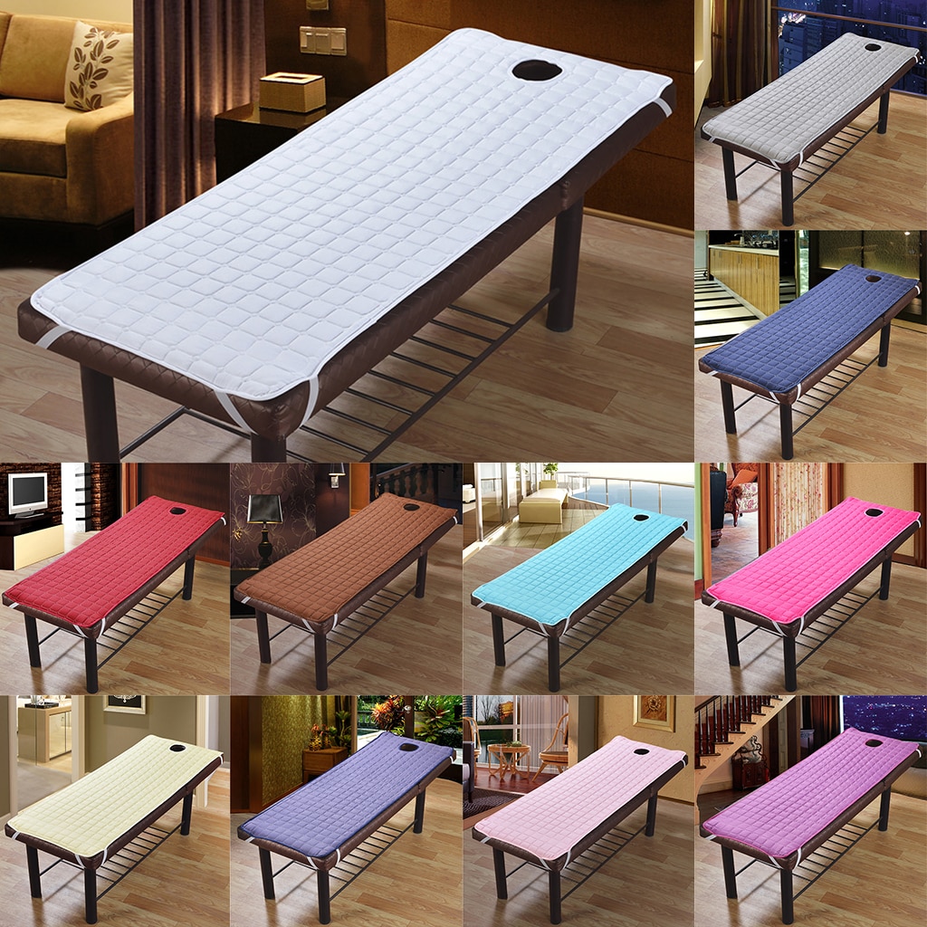 Matelas de Table de Massage SPA | Linge de lit, housse de matelas pour Salon de beauté avec trous de visage, lits adaptés à 75x28 pouces