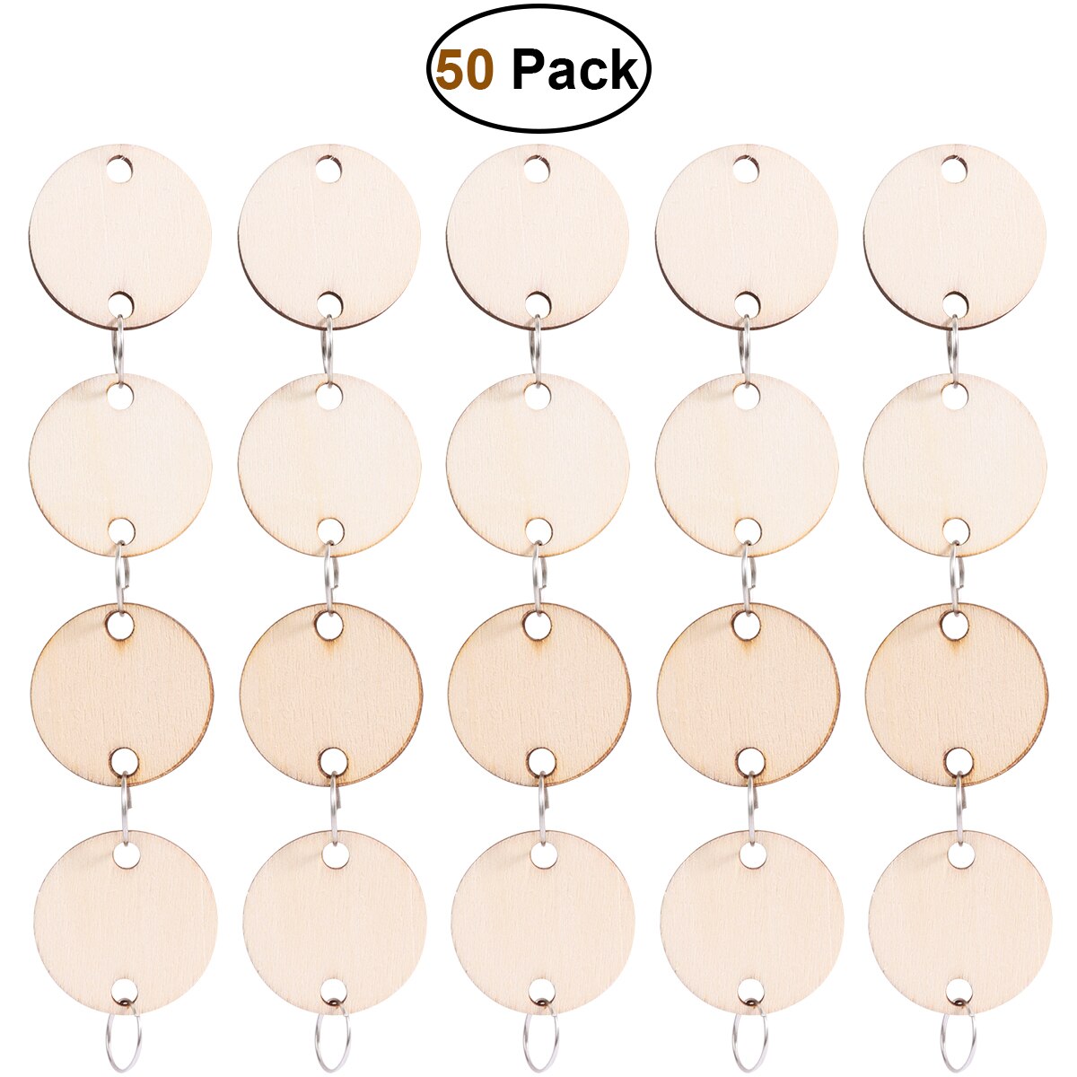 50pcs Calendar Plaque Round Thicken DIY Calendar Board for Living Room Home Bedroom: light Burlywood