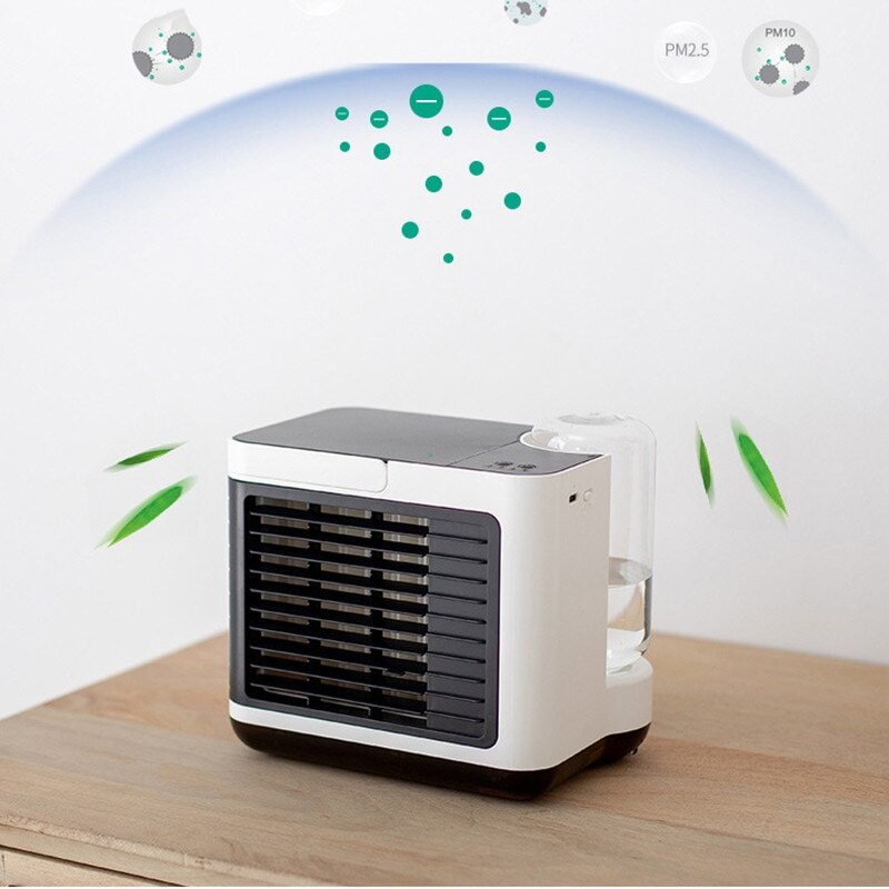 Usb Charging Negative Ion Air Conditioning Fan Desktop Air Cooler Small Mini Water Cooling Fan